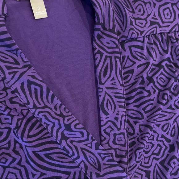 Banana Republic Blouse Top Size Small Purple 3/4 Sleeve - Picture 5 of 6